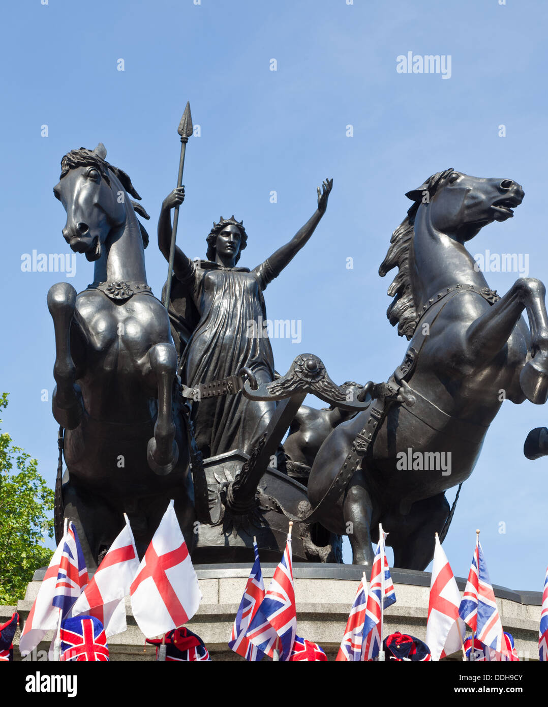 Bronze Statue Of Boudica London UK Stock Photo
