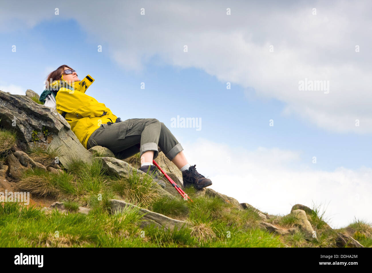 Young hiker woman backpack hi-res stock photography and images - Alamy