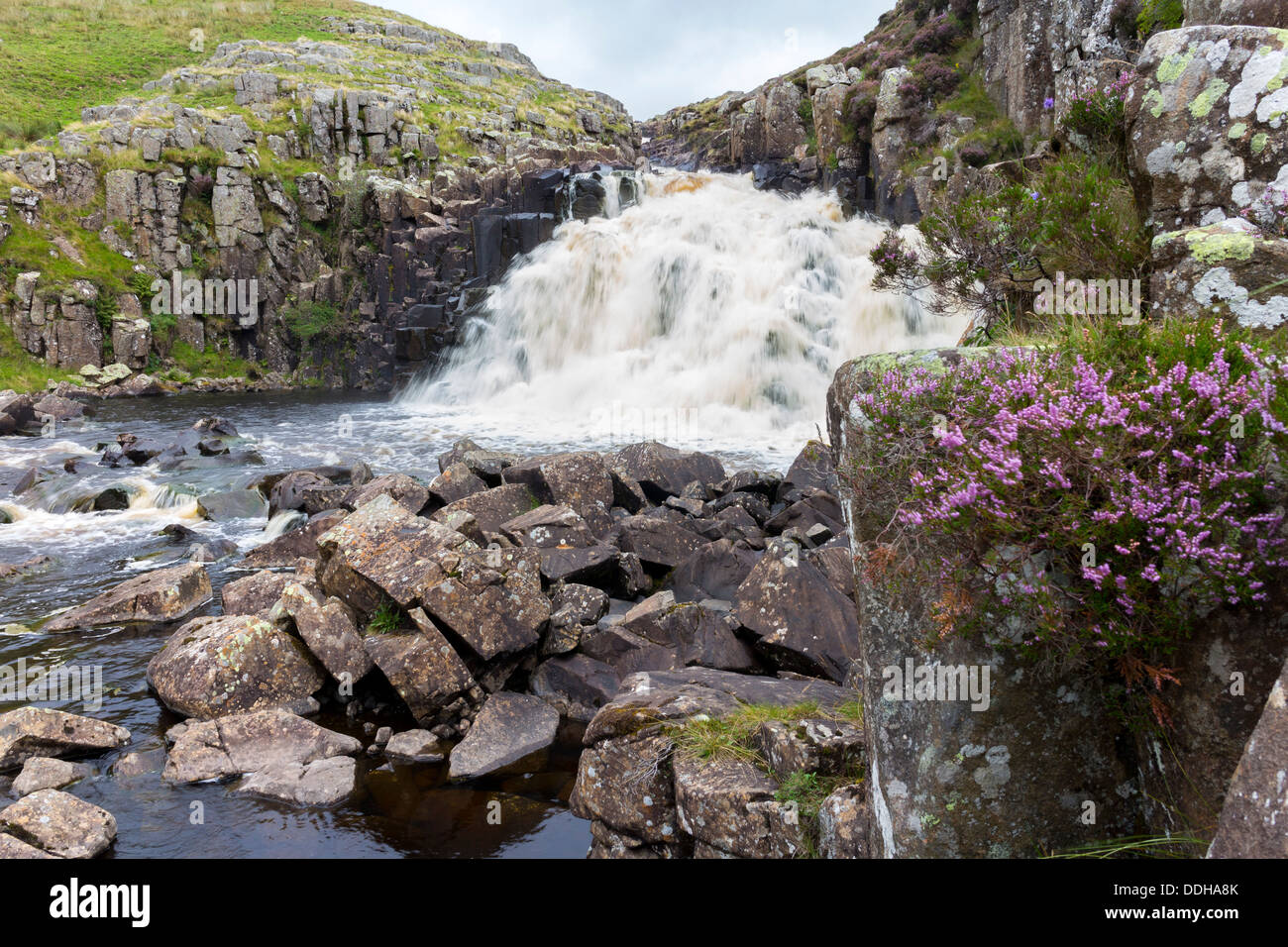 Cauldron Snout Waterfall Upper Teesdale County Durham UK Stock Photo