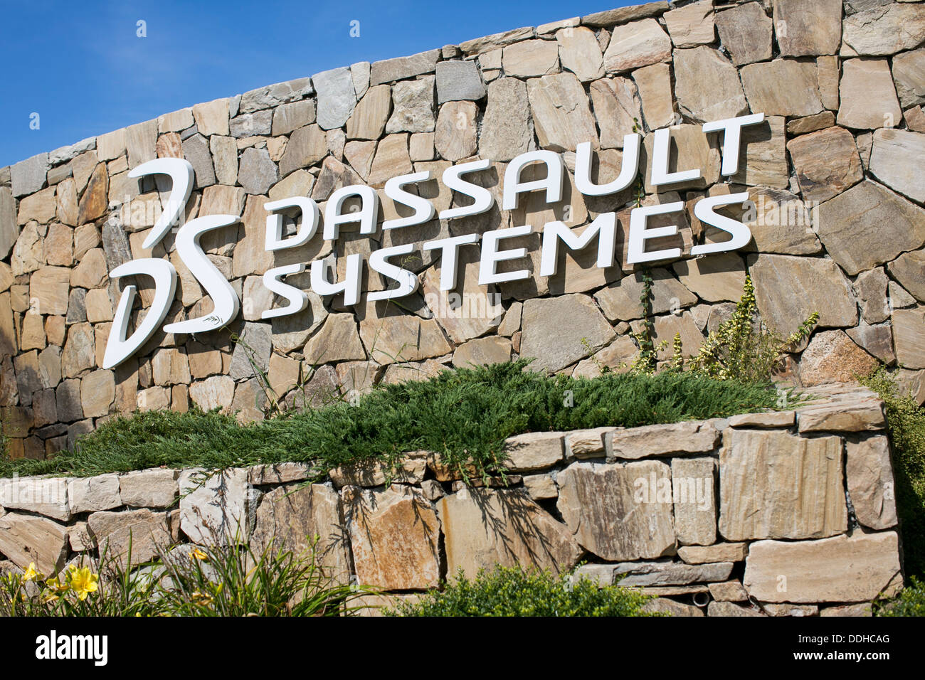 An office building occupied by defense contractor Dassault Systemes.  Stock Photo