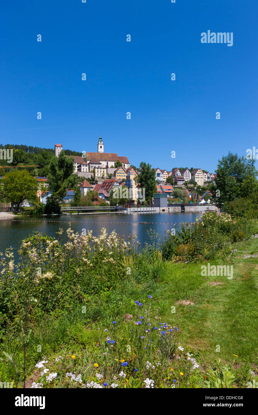 Germany, Baden Wuerttemberg, View of Horb am Neckar at Black Forest Stock Photo