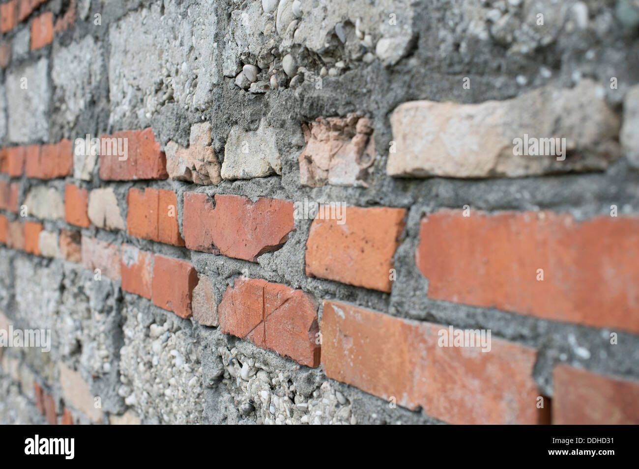 Italy, Construction of house building with brick Stock Photo - Alamy