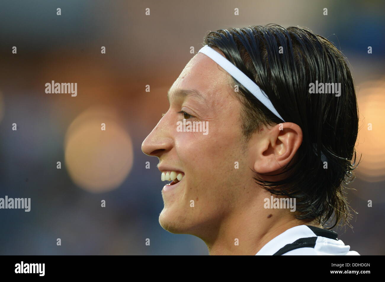 Germany's Mesut Oezil smiles prior to the UEFA EURO 2012 group B soccer match Denmark vs Germany at Arena Lviv in Lviv, the Ukraine, 17 June 2012. Photo: Marcus Brandt dpa (Please refer to chapters 7 and 8 of http://dpaq.de/Ziovh for UEFA Euro 2012 Terms & Conditions)  +++(c) dpa - Bildfunk+++ Stock Photo