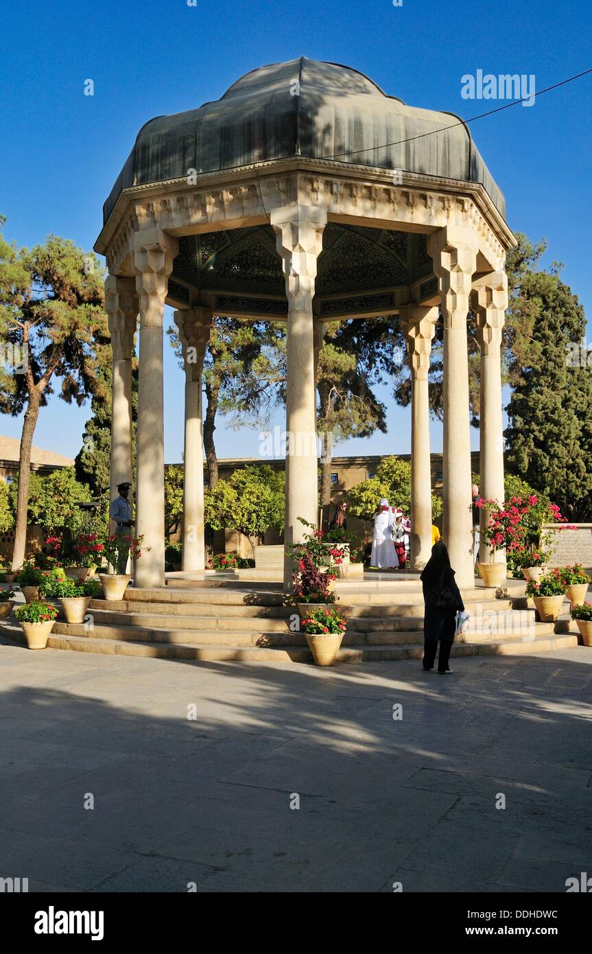 Mausoleum of the famous persian poet Khwaja Samsu d-Din Muhammad Hafez ...