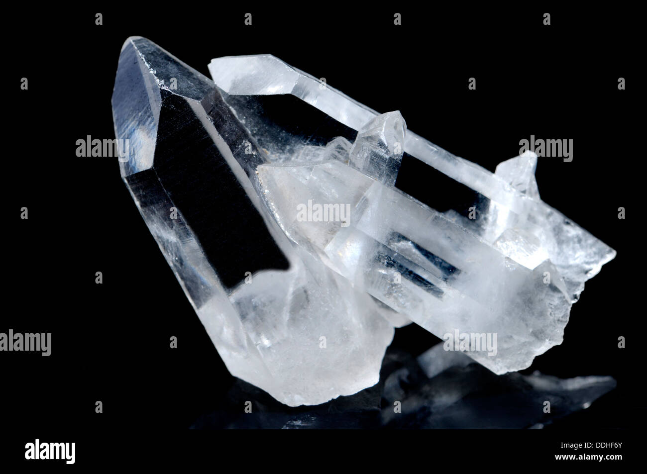 Clear Quartz crystals (Sechuan, China) Stock Photo