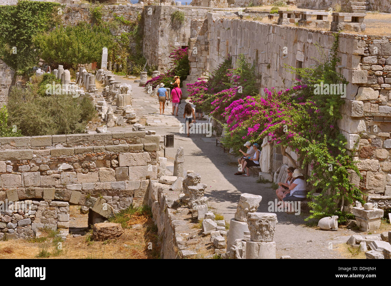 Interior of the Kos City Fortress, Kos Island, Dodecanese Island group, Greece. Stock Photo