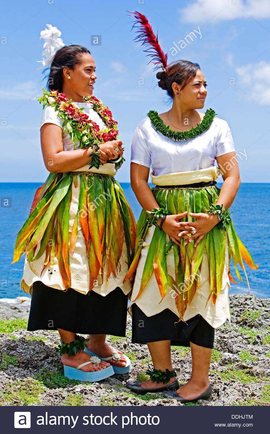 Tongan women in traditional dress Stock Photo 60009620 Alamy