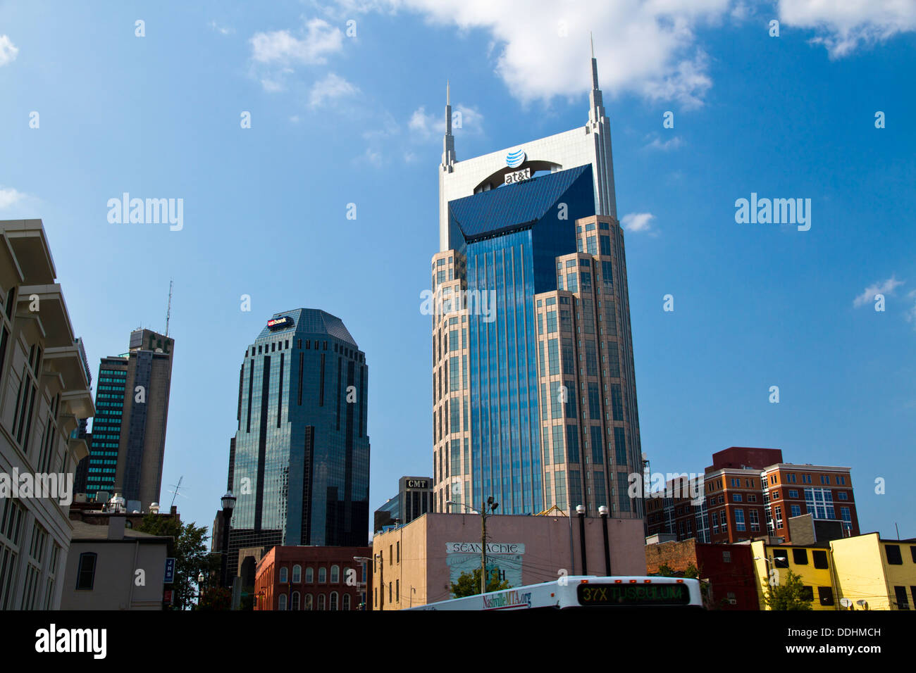 Downtown Nashville, TN. USA AT&T Building Stock Photo Alamy
