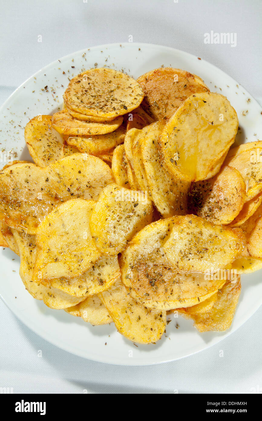 Fried potato slices food eat meal snack fast plate health unhealthy ...