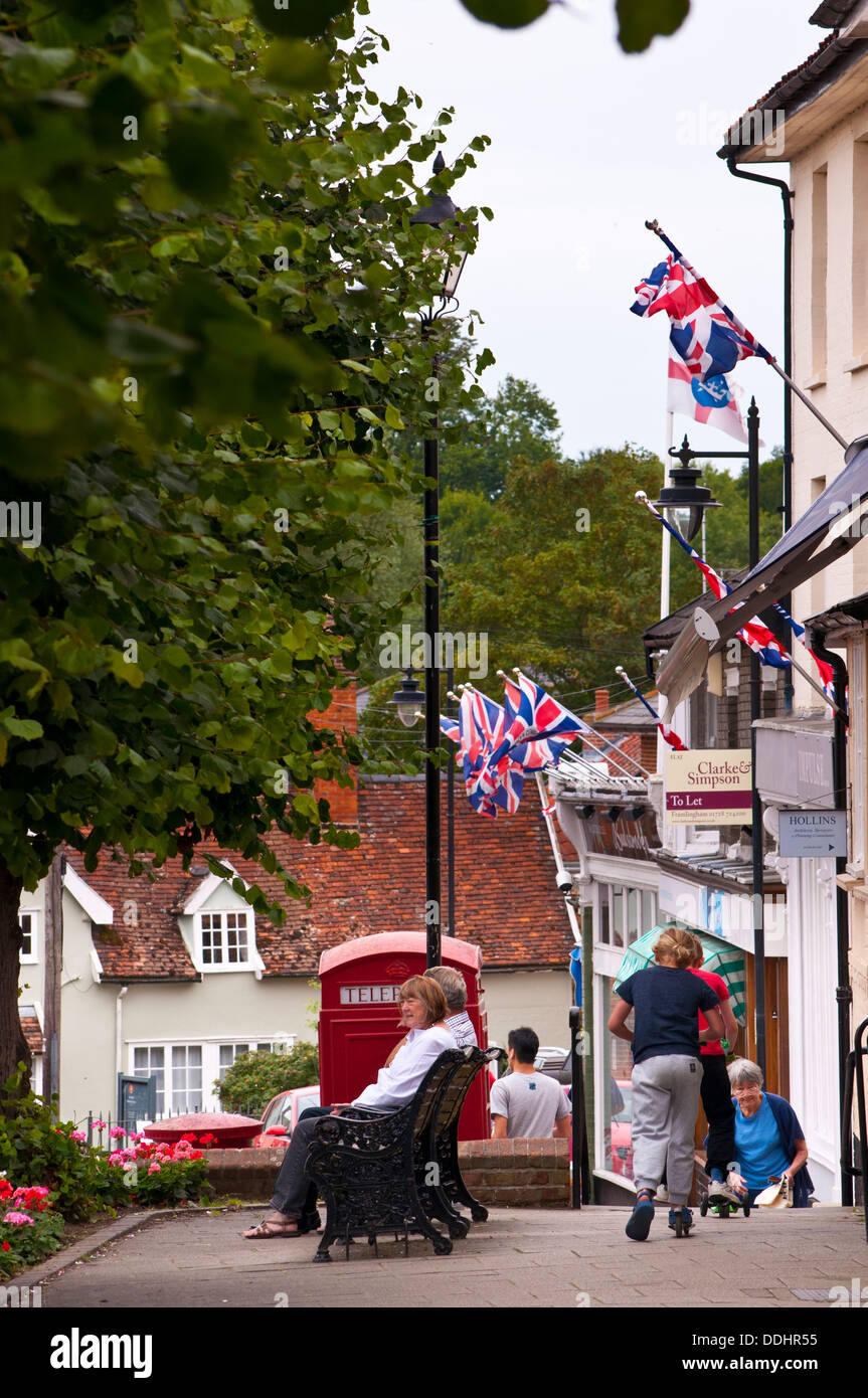 Framlingham market Hill Suffolk Stock Photo