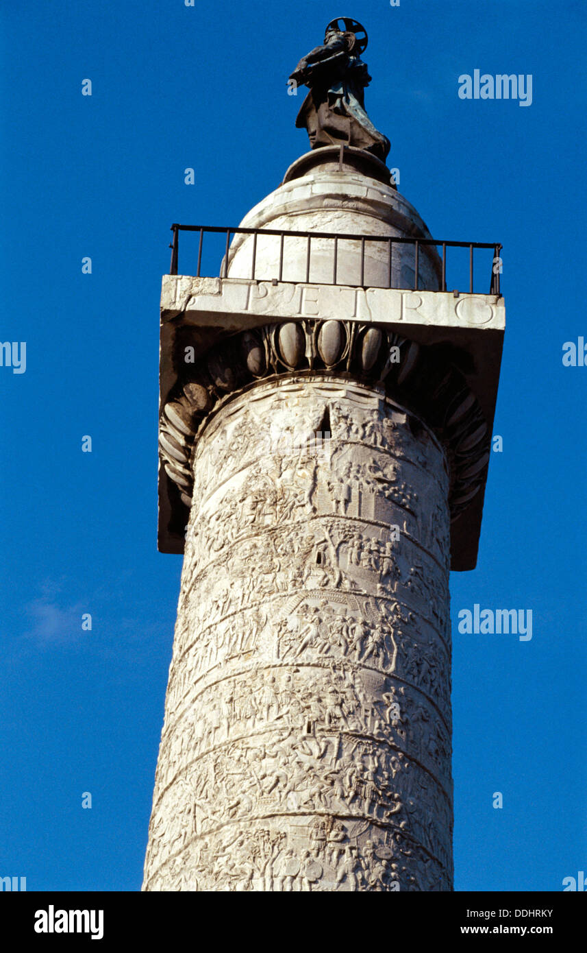 Trajan´s Column  (113). Rome. Italy Stock Photo