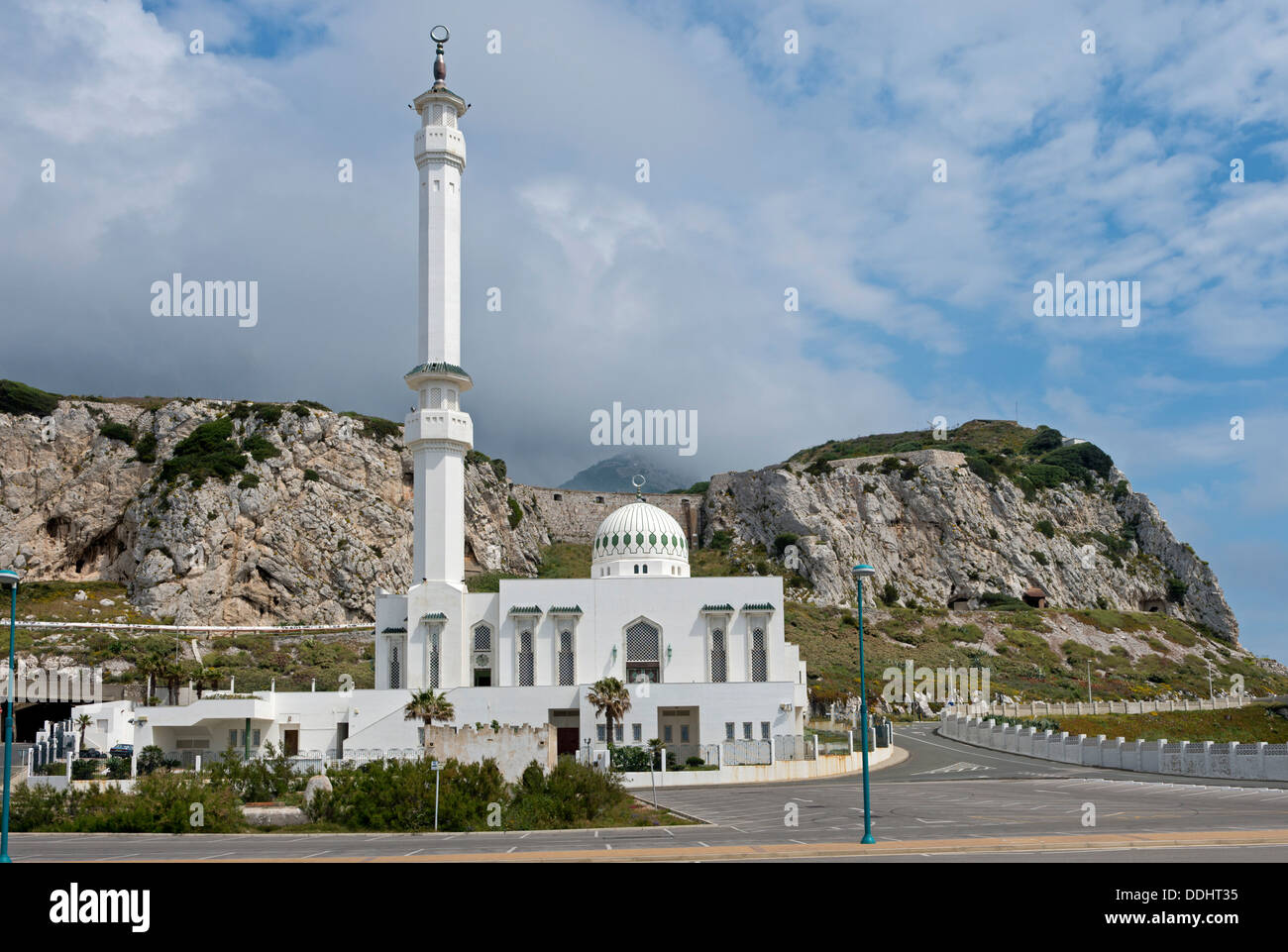Ibrahim-al-Ibrahim Mosque at Europa Point Stock Photo
