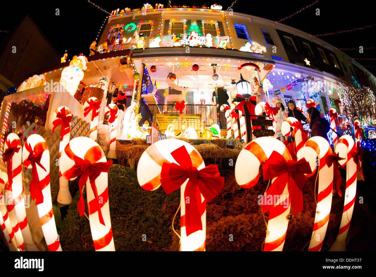 34th street lights in Hampden, Baltimore Stock Photo Alamy