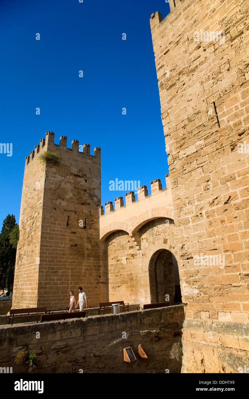Alcudia walls (14th-16th century), Majorca, Balearic Islands, Spain Stock Photo