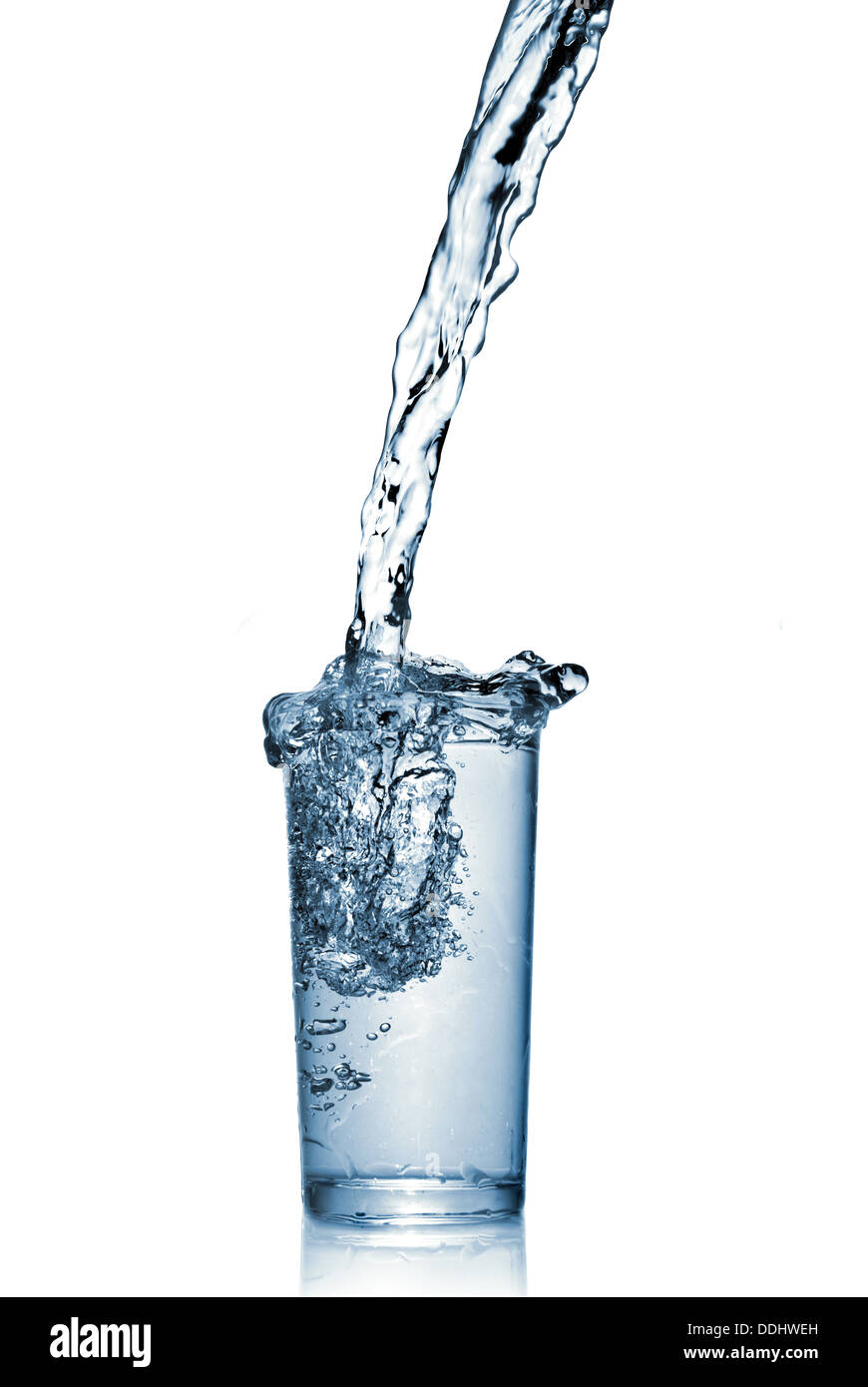 water splash in glass isolated on white Stock Photo - Alamy