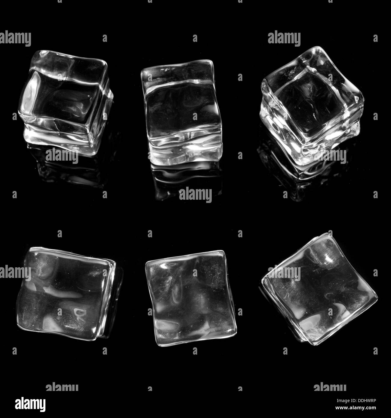 ice cubes isolated on black Stock Photo Alamy