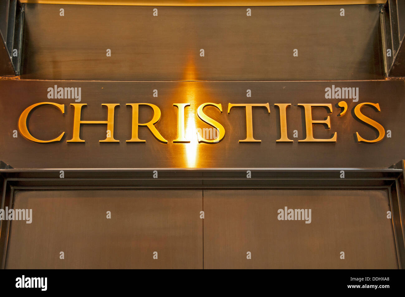 Logo, lettering, Christie's auction house Stock Photo