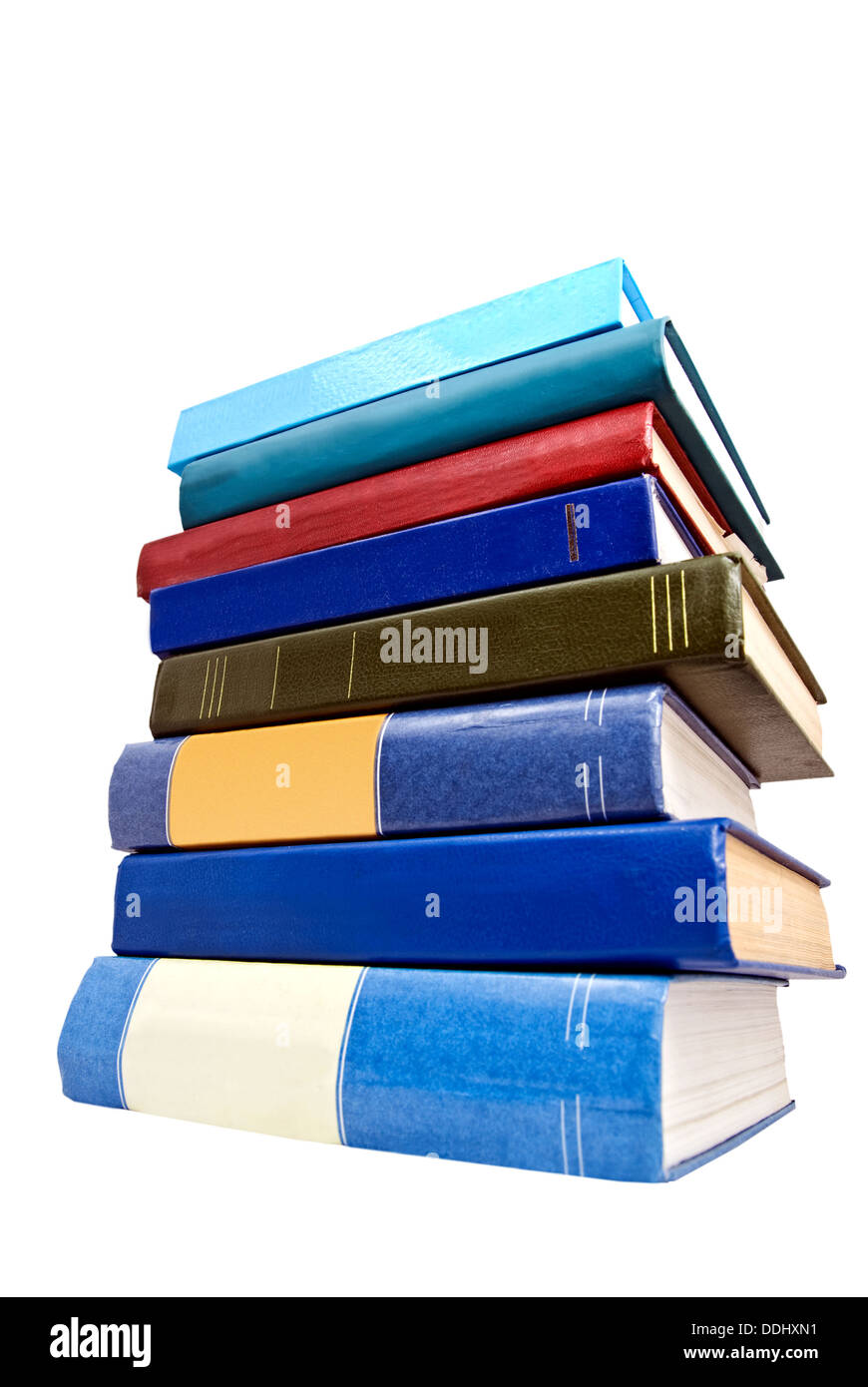 pile of books isolated on white Stock Photo - Alamy