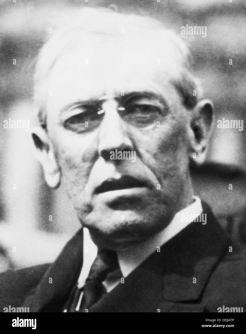 Vintage photo of Woodrow Wilson (1856 – 1924) – the 28th US President (1913 - 1921). Photo taken in 1914. Stock Photo