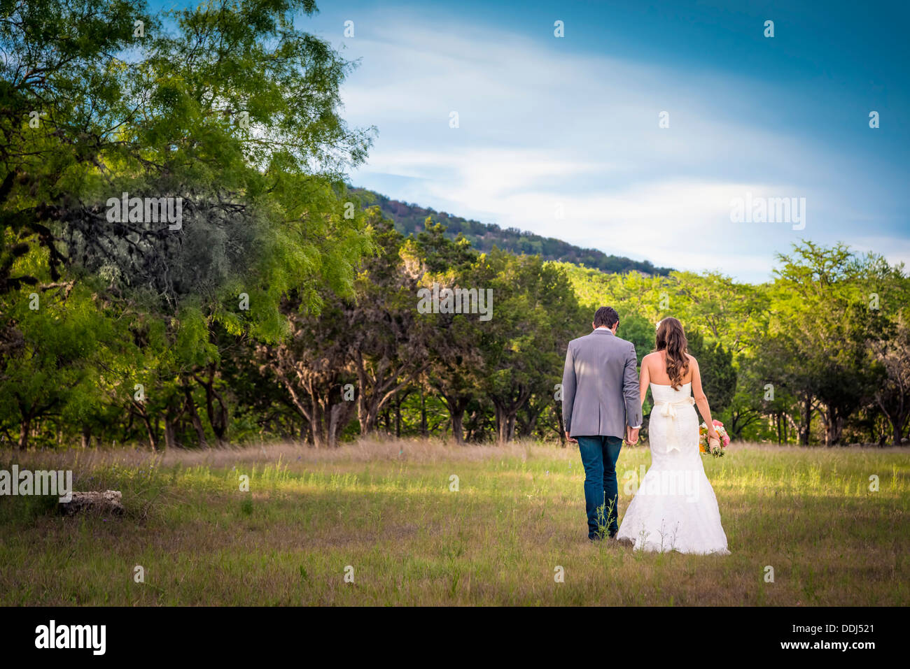USA, Texas, Bride and groom at wedding ceremony Stock Photo Alamy