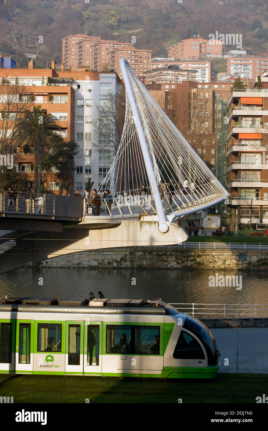 View of ´Pasarela de Uribitarte´ bridge, also called (means