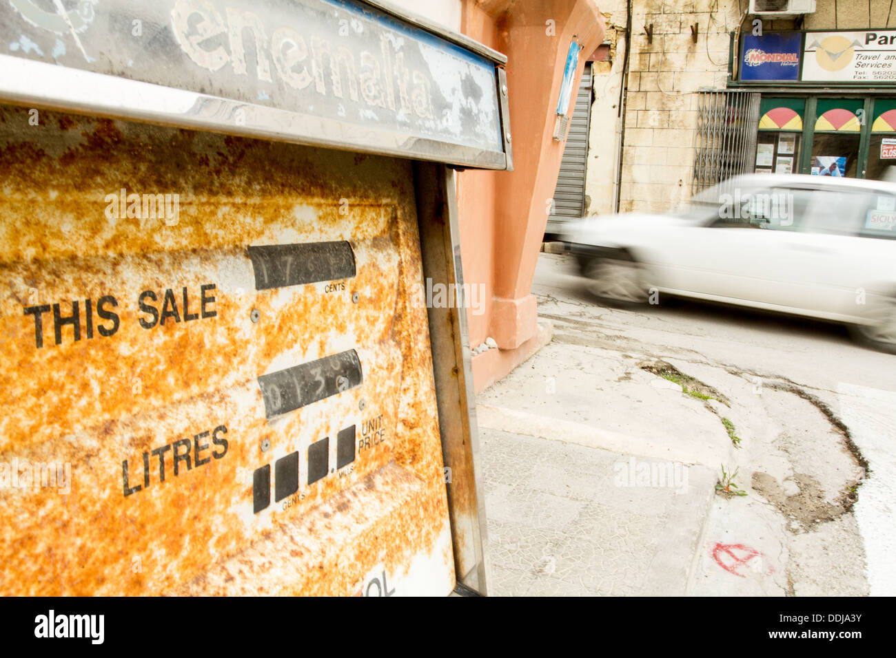 Petrol station in Victoria (Rabat), Gozo Island, Malta Stock Photo Alamy