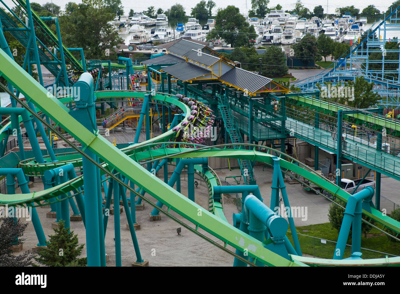 The Raptor roller coaster is pictured in Cedar Point amusement park in  Sandusky, Ohio Stock Photo - Alamy