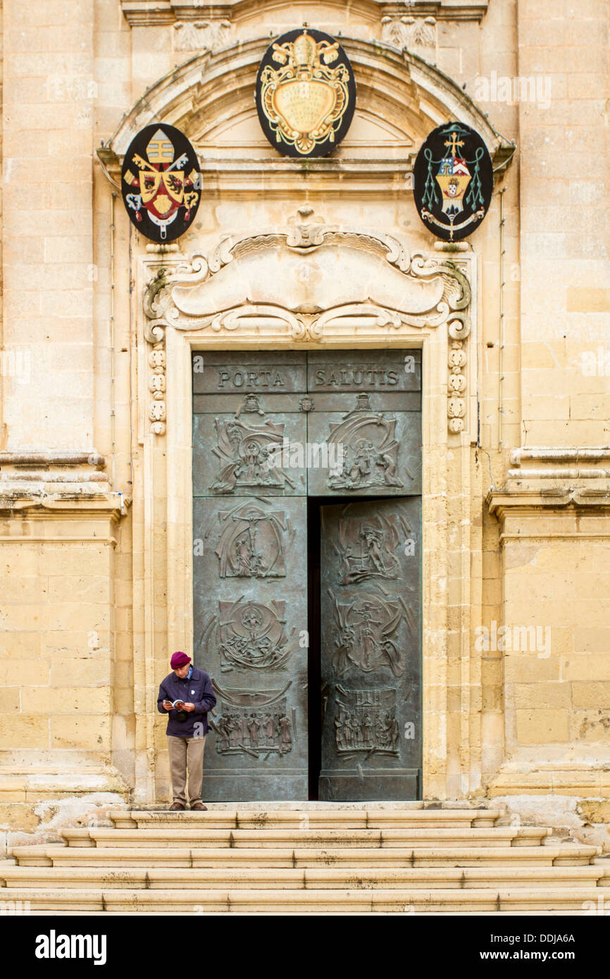 St. George's Basilica, Victoria (Rabat), Gozo Island, Malta. Stock Photo