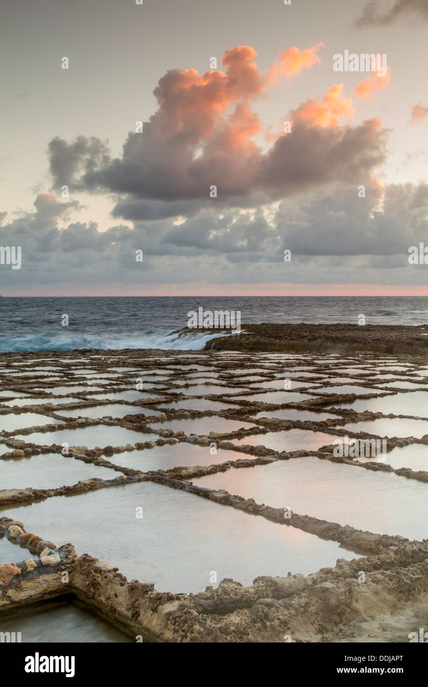 Salt Pans in Gozo Island, Malta Stock Photo Alamy