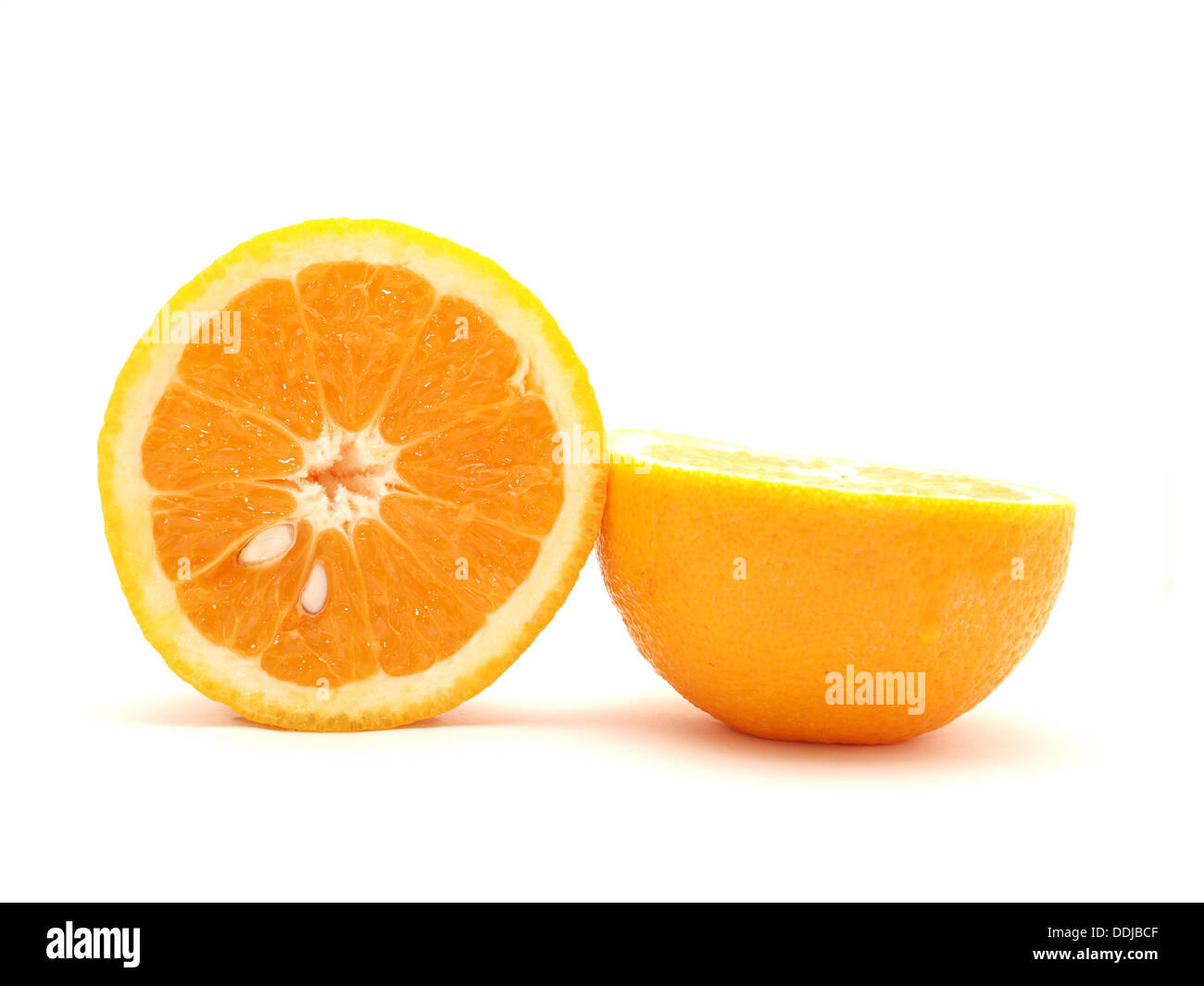 Two oranges on a white background Stock Photo Alamy
