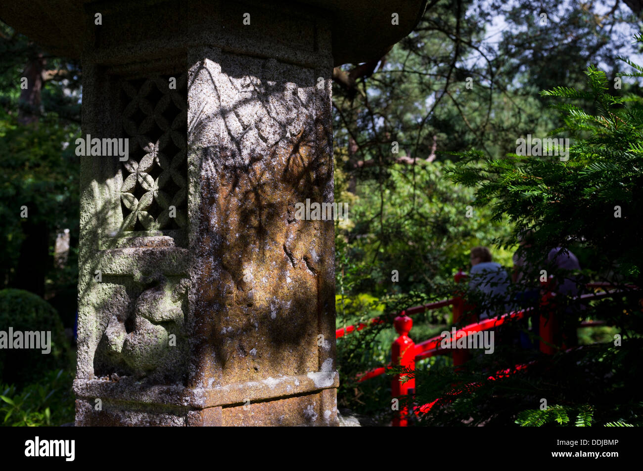 Stone carving decoration at the Japanese gardens in Kildare, Ireland