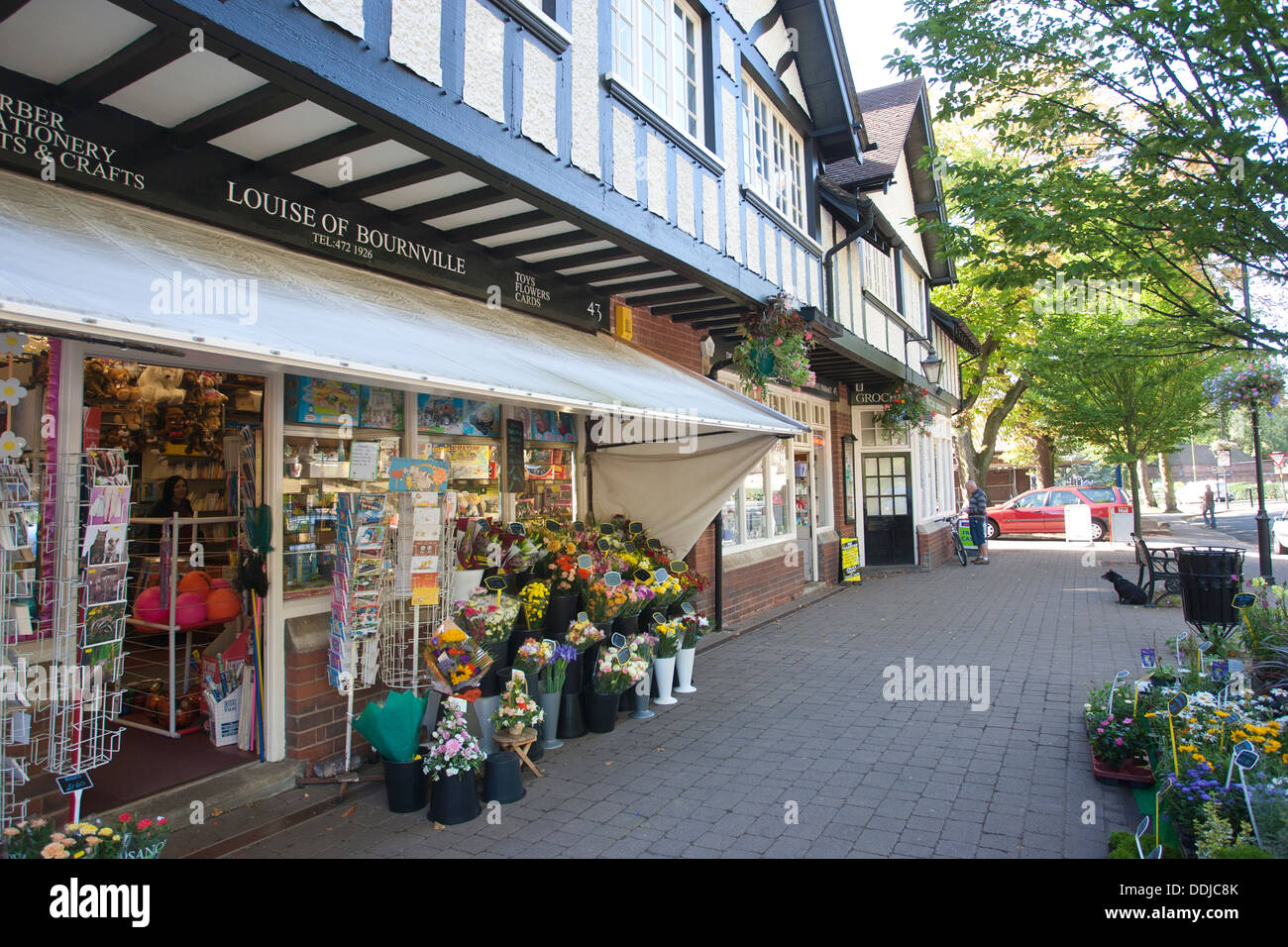 Bournville Village, the home of the Cadbury chocolate factory founded by George Cadbury in, England, United Kingdom Stock Photo