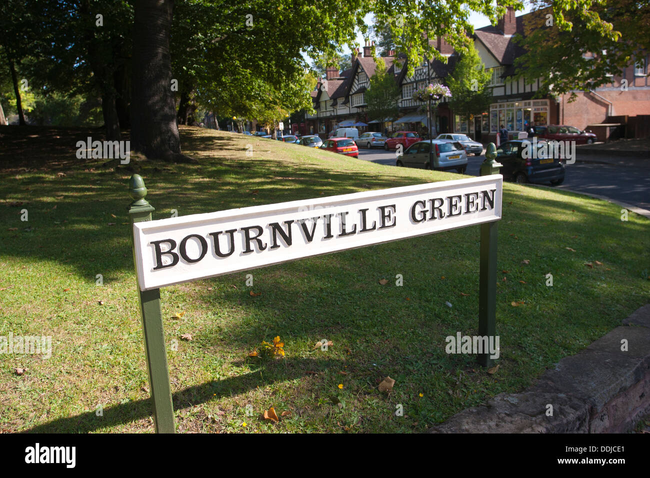 Bournville Village, the home of the Cadbury chocolate factory founded by George Cadbury in 1879, England, United Kingdom Stock Photo