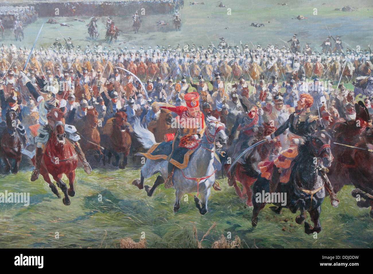 Marshal Ney on the amazing Panorama canvas painting by Louis Dumoulin