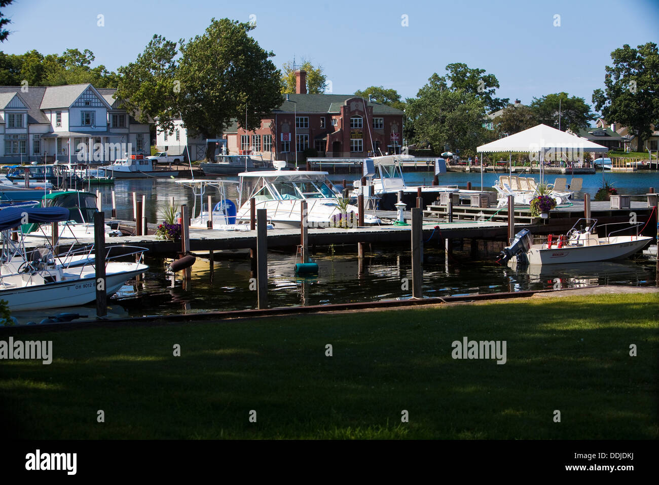 PutInBay Marina is pictured on South Bass Island, Ohio Stock Photo