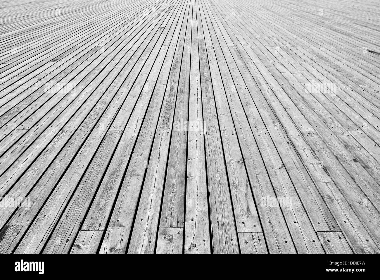 big,wooden floor, grey background Stock Photo