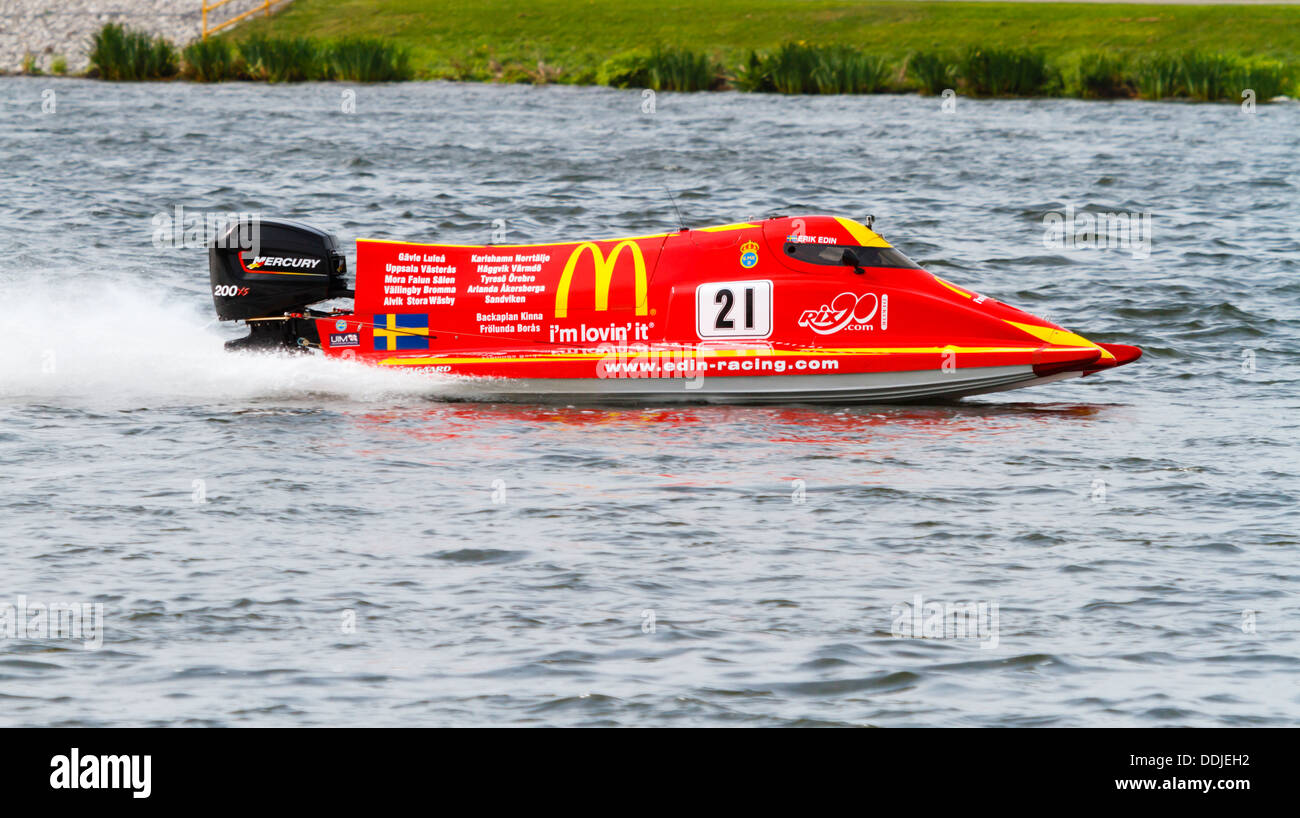 McDonalds sponsored F2 powerboat racing, Holme Pierrepont, Nottingham. 1 September 2013 Stock Photo