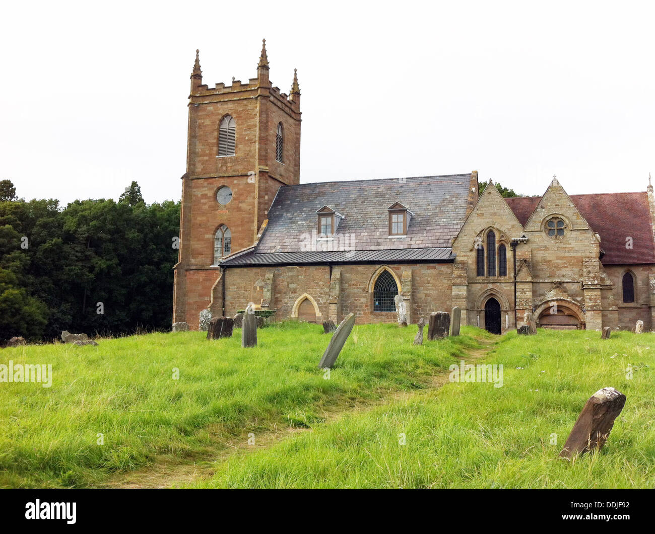 ST MARY THE VIRGIN CHURCH, Hanbury, Worcestershire, England. Photo Tony Gale Stock Photo