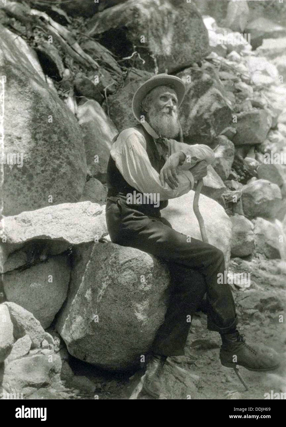 JOHN MUIR (1838-1914) Scottish-American naturalist in 1907 Stock Photo