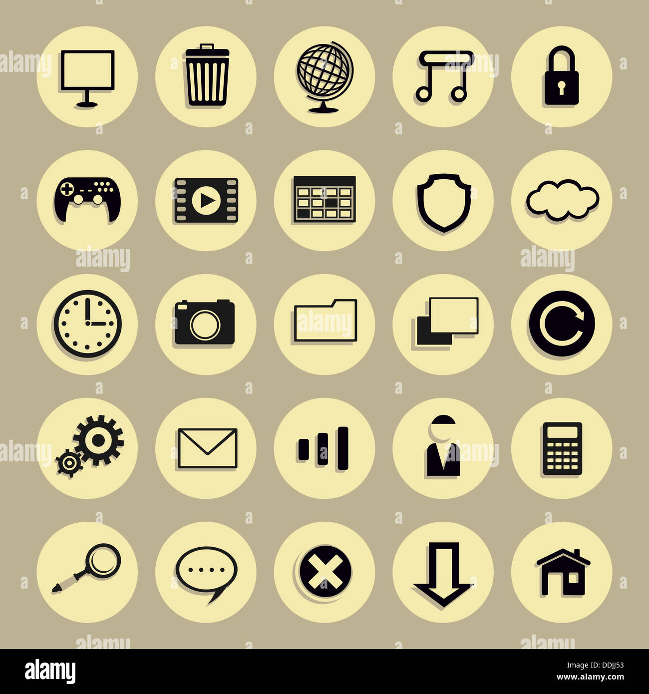 Round icon hi-res stock photography and images - Alamy