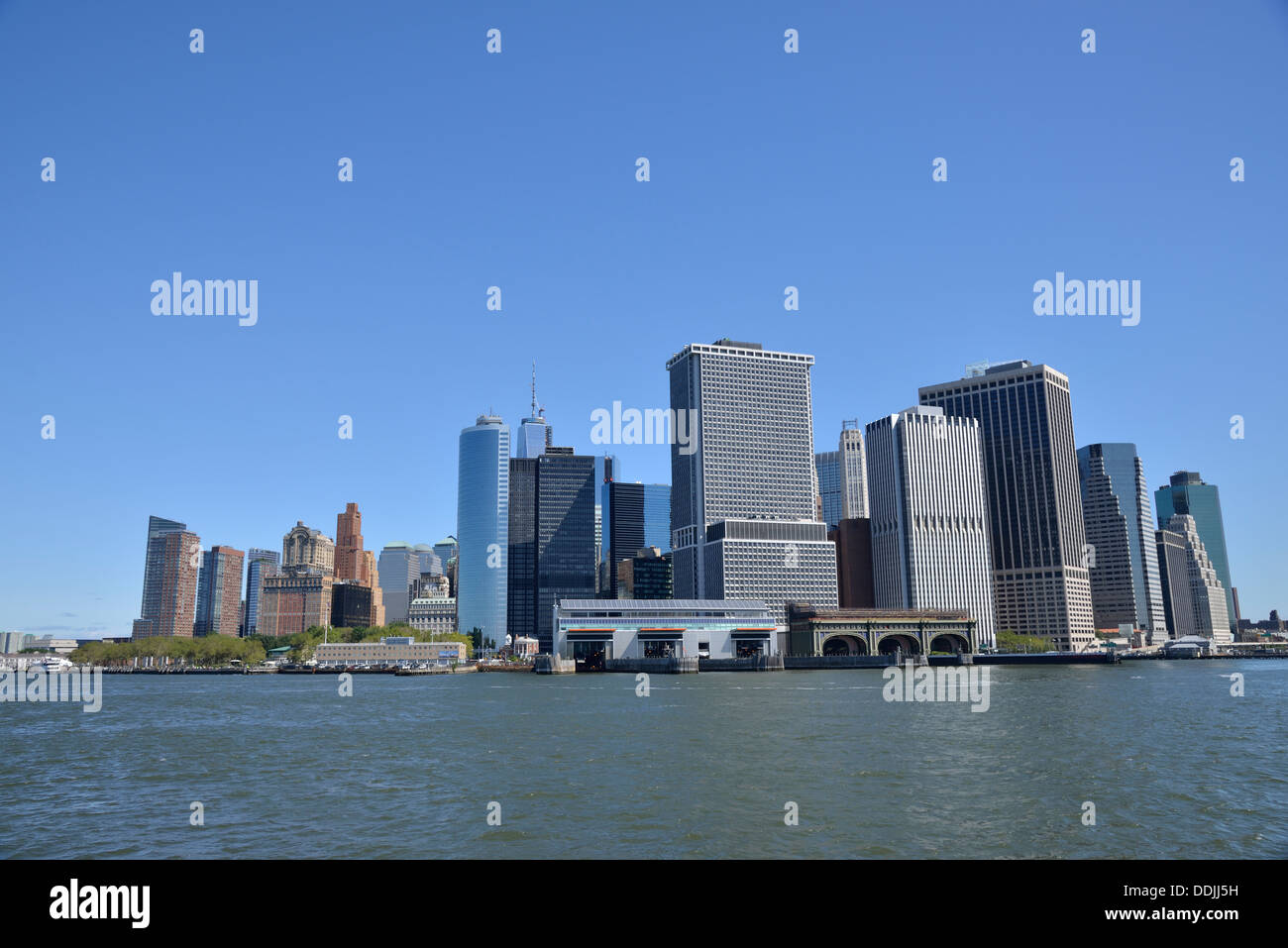 Skyline of Lower Manhattan, New York City, New York, USA Stock Photo