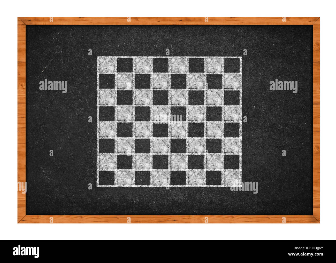 Simple chess board drawing on a black chalkboard Stock Photo - Alamy