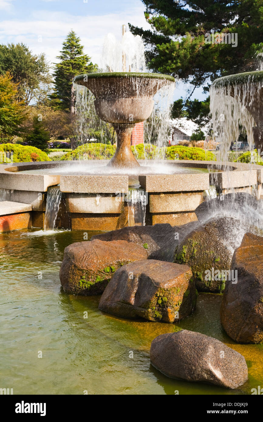 Gala Street Fountains, Invercargill, Southland, New Zealand Stock Photo