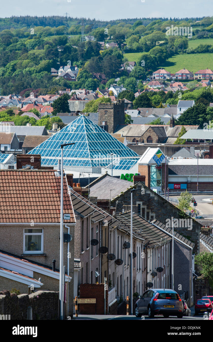A general view of Llanelli, Carmarthenshire Wales UK Stock Photo