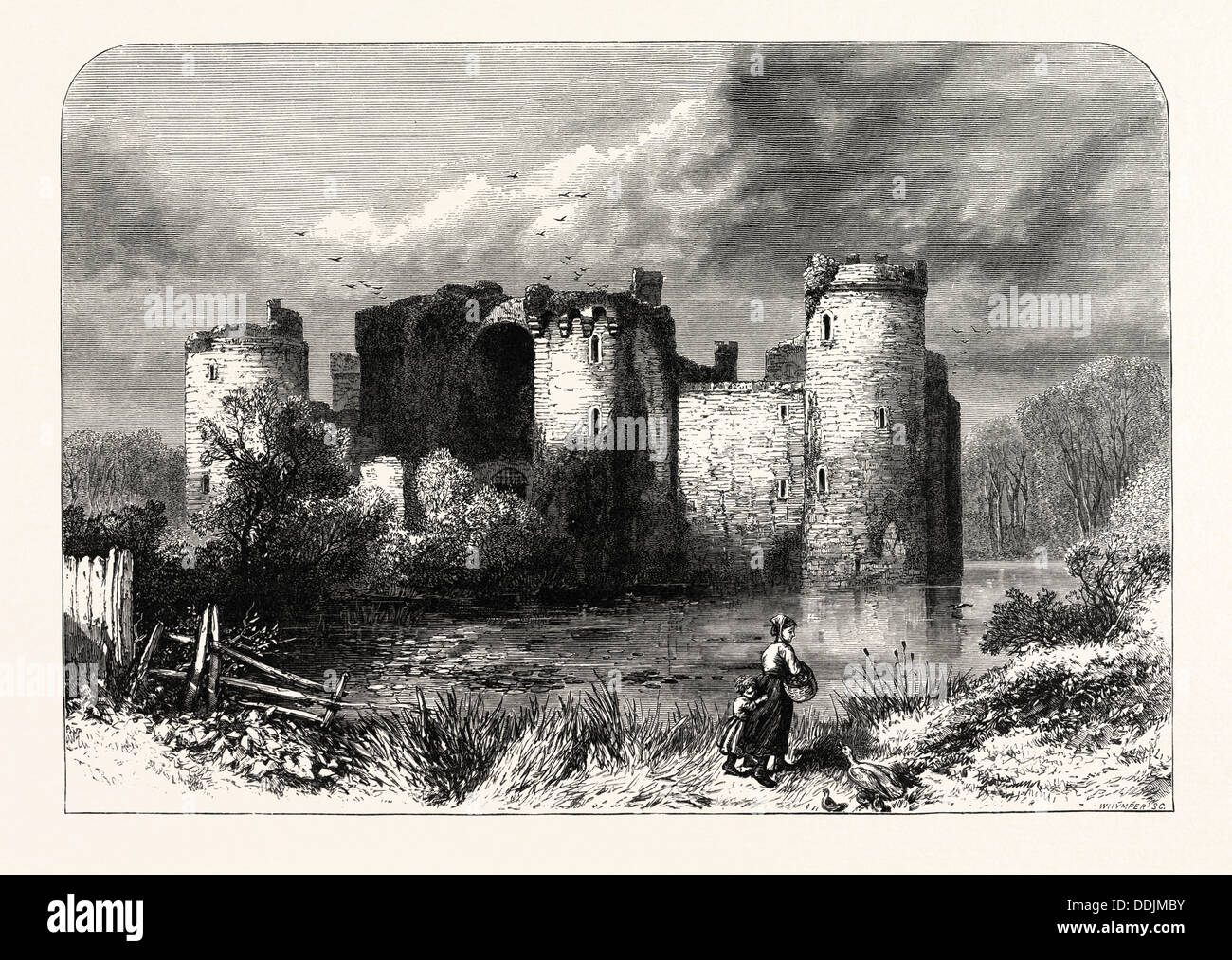 BODIAM CASTLE, SUSSEX, UK, britain, british, europe, united kingdom ...