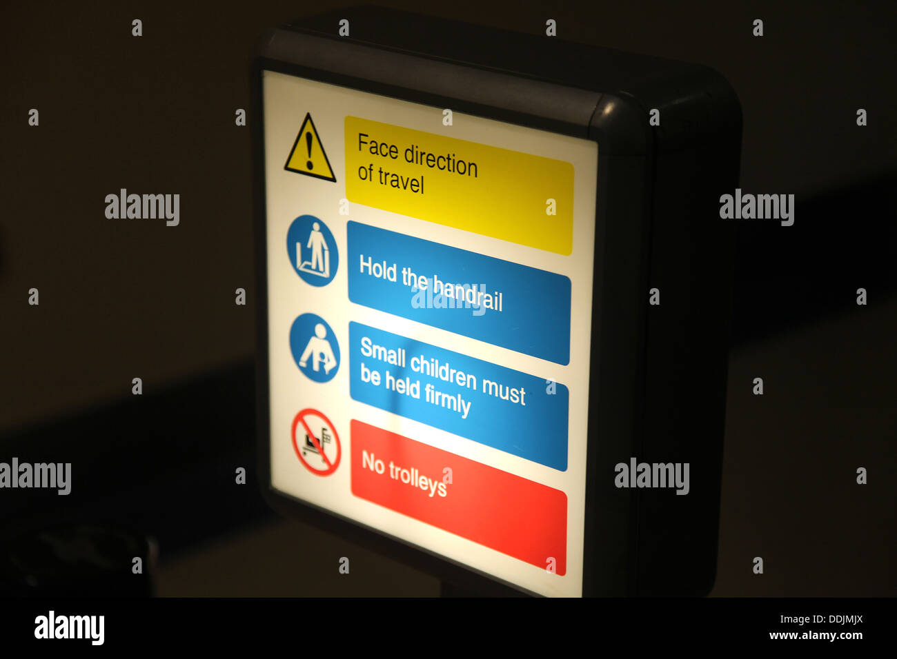Airort Safety Signage Stock Photo