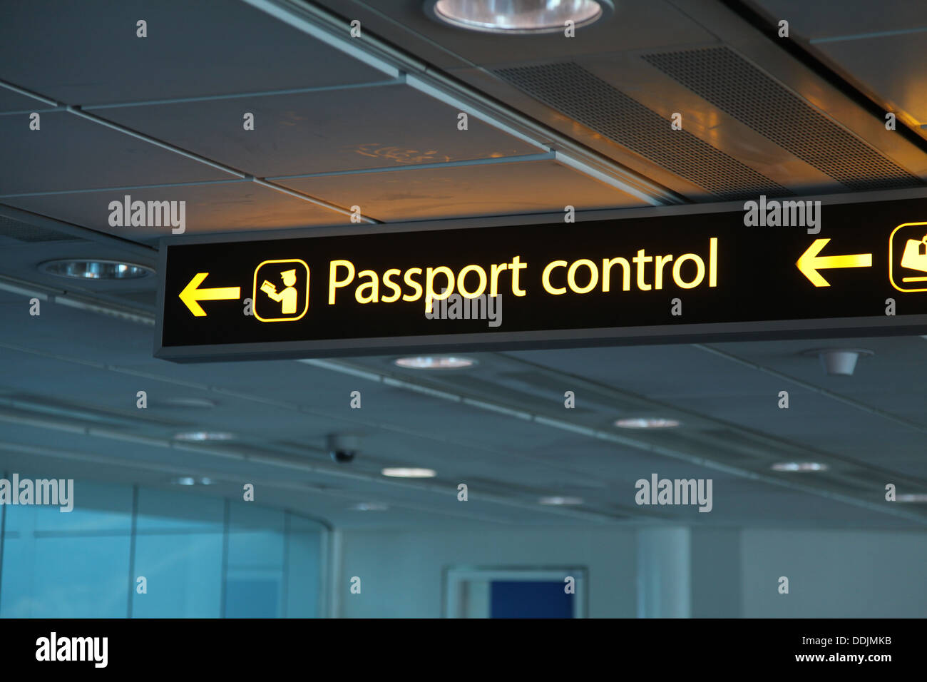 Passport Control Stock Photo