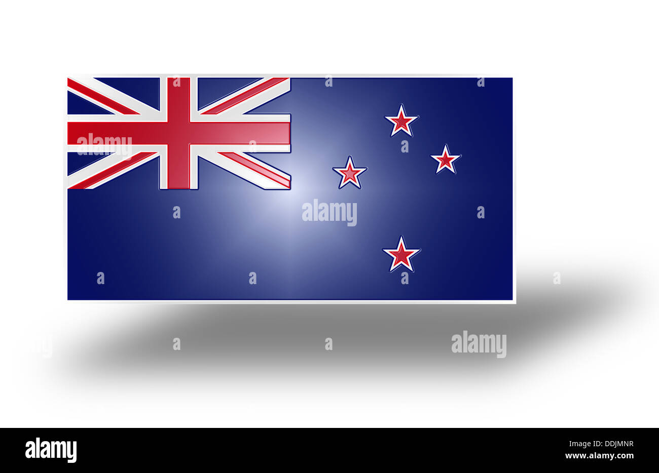 National flag and state ensign of New Zealand (Blue Ensign). Stylized I. Stock Photo