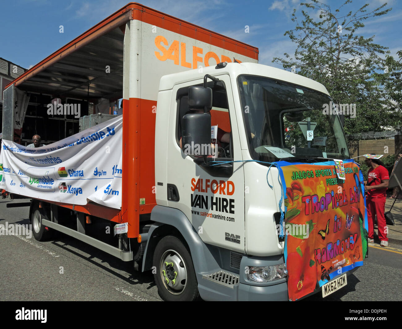 Carnival float from Huddersfield Carnival 2013 African Caribbean parade street party Stock Photo