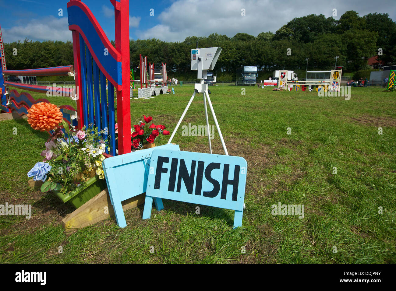 Timing Head At Show Jumping Event UK Stock Photo Alamy